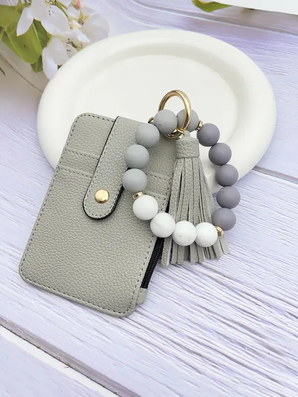 Beaded Wristlet Card Holder