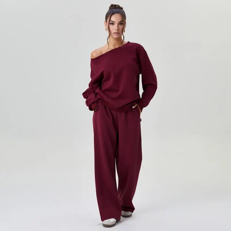 Cozy Off Shoulder Lounge Set