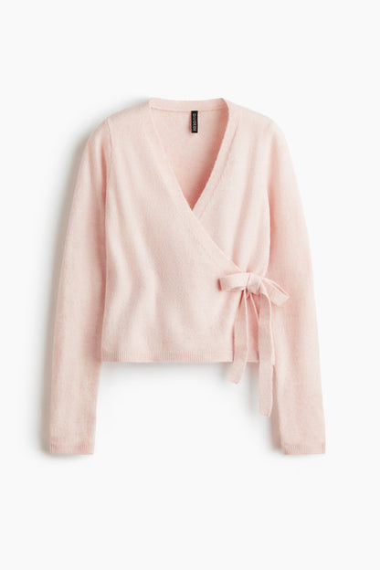 Pink Wrap Cardigan