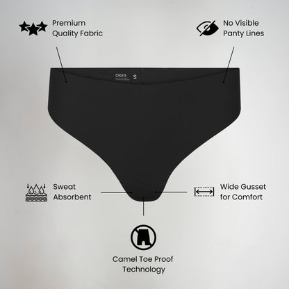 Evina™ Invisible Camel Toe Thong High Rise