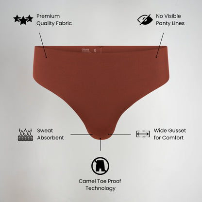 Evina™ Invisible Camel Toe Thong High Rise