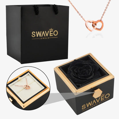 Eternal Rose Box with Engraved Necklace