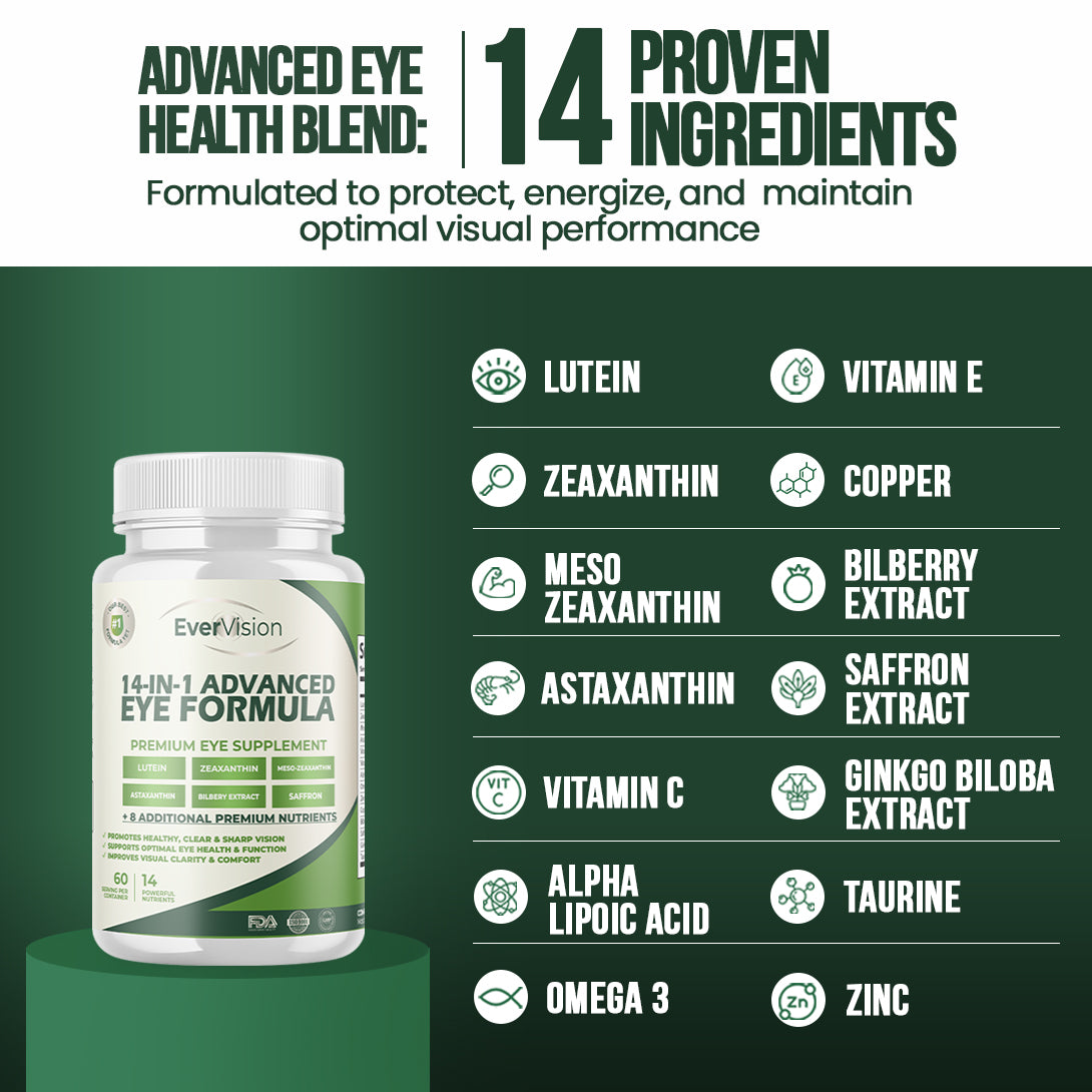EverVision 14 in 1 Advanced Eye Formula | Feel noticeable support for eye comfort in as little as 2 weeks