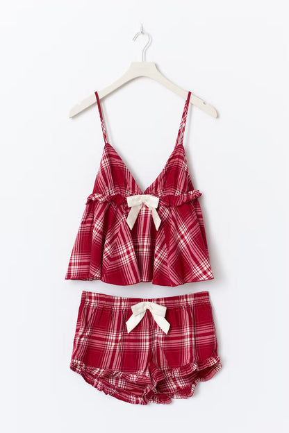 Ribbon Flannel PJ Set
