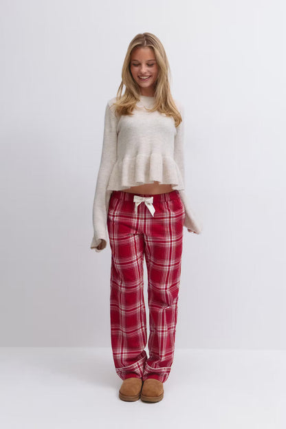 Ribbon Flannel PJ Set