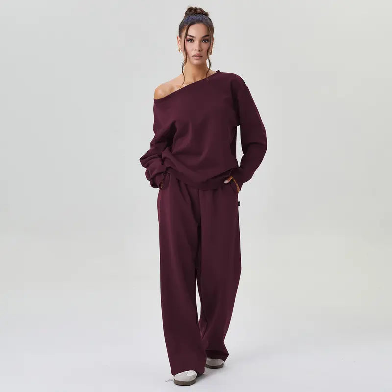 Cozy Off Shoulder Lounge Set