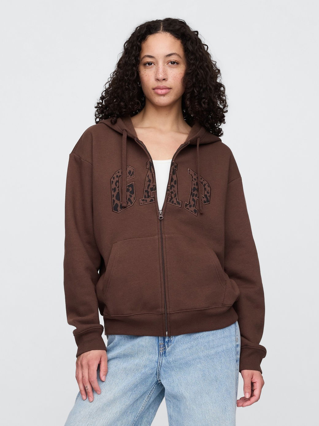 GAP Cheetah Zip Hoodie & Pant Set