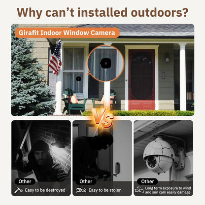 3MP 2K Window Camera, 2.4GHz & 5GHz WiFi Indoor Cameras