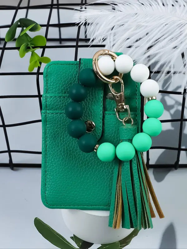 Beaded Wristlet Card Holder
