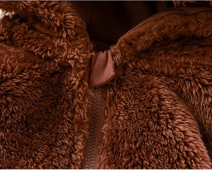 MeloBabe Fluffy Hooded Romper with Ears