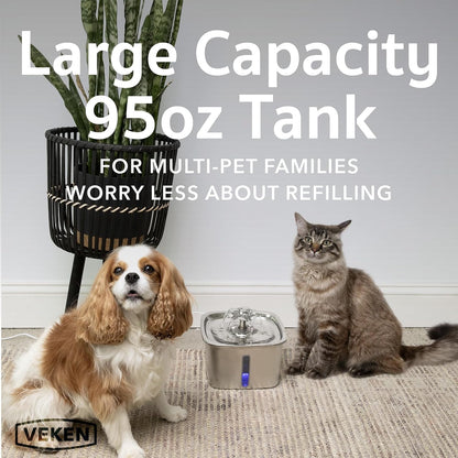 Evina™ Stainless Steel Cat Water Fountain