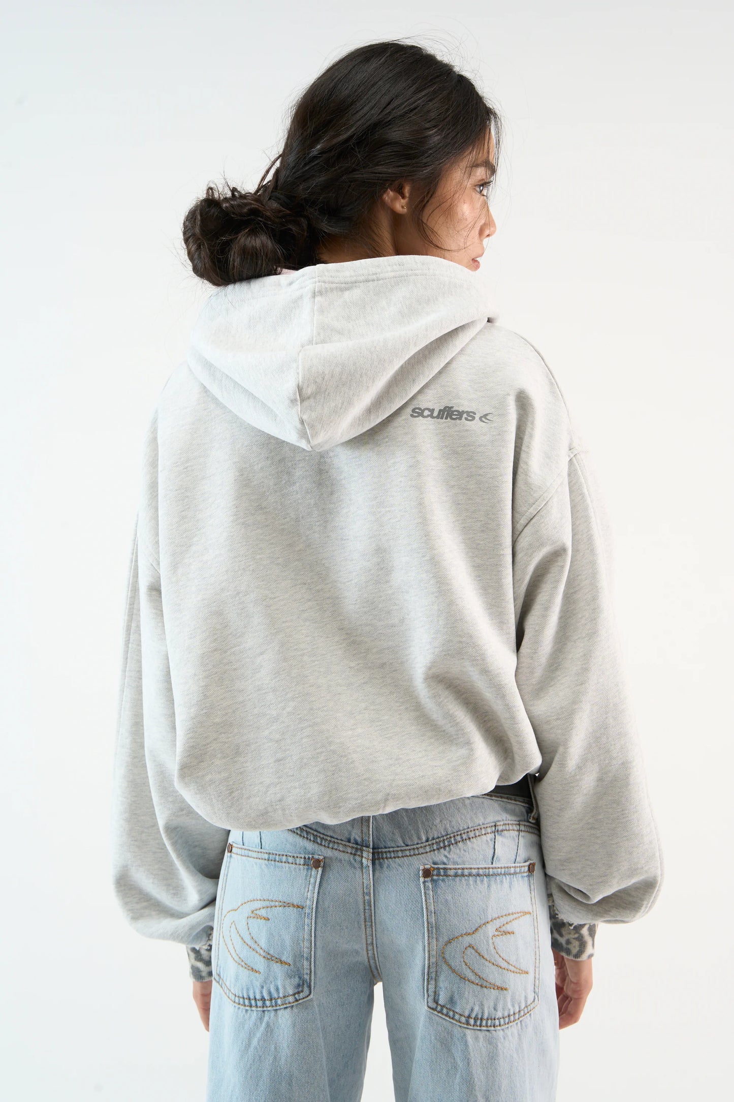 Unisex Leo Grey Melange Hoodie