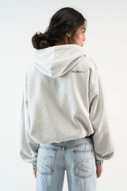 Unisex Leo Grey Melange Hoodie