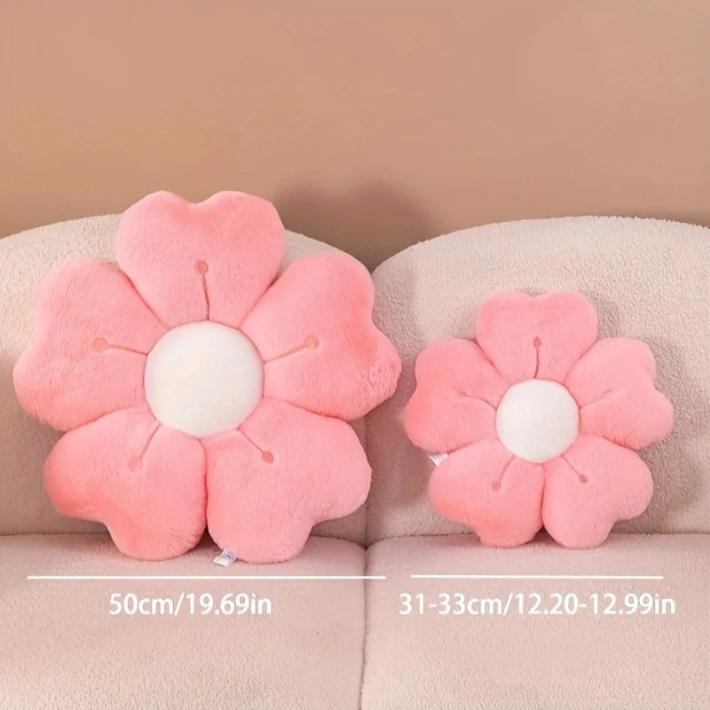 Soft Plush Daisy Flower Throw Pillow