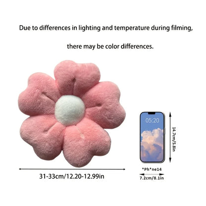 Soft Plush Daisy Flower Throw Pillow