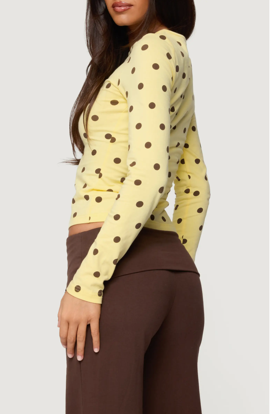 Maricelle Polka Dot Long Sleeve