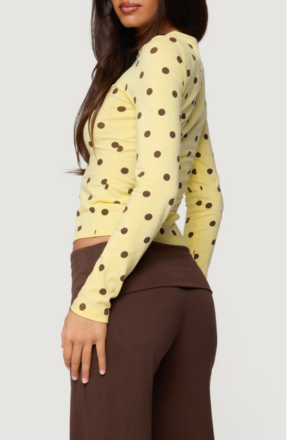 Maricelle Polka Dot Long Sleeve