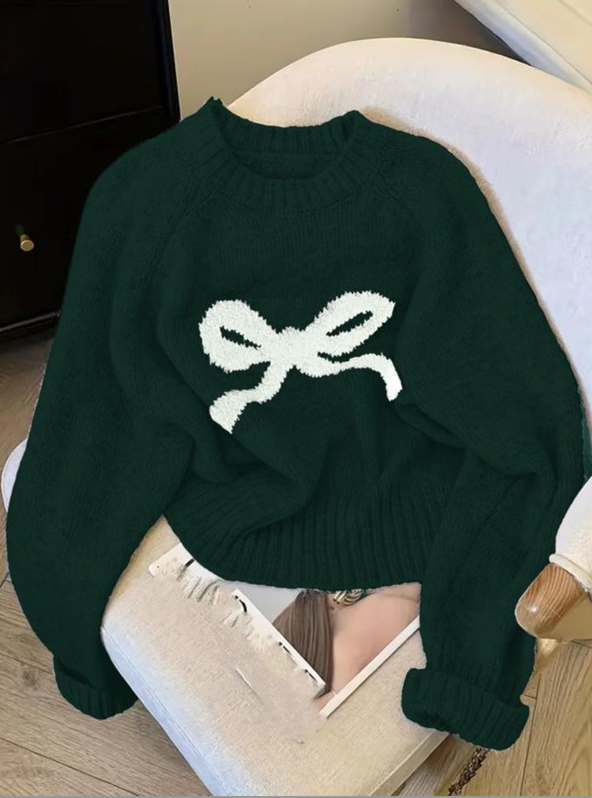 Elegant Bow Knit Sweater