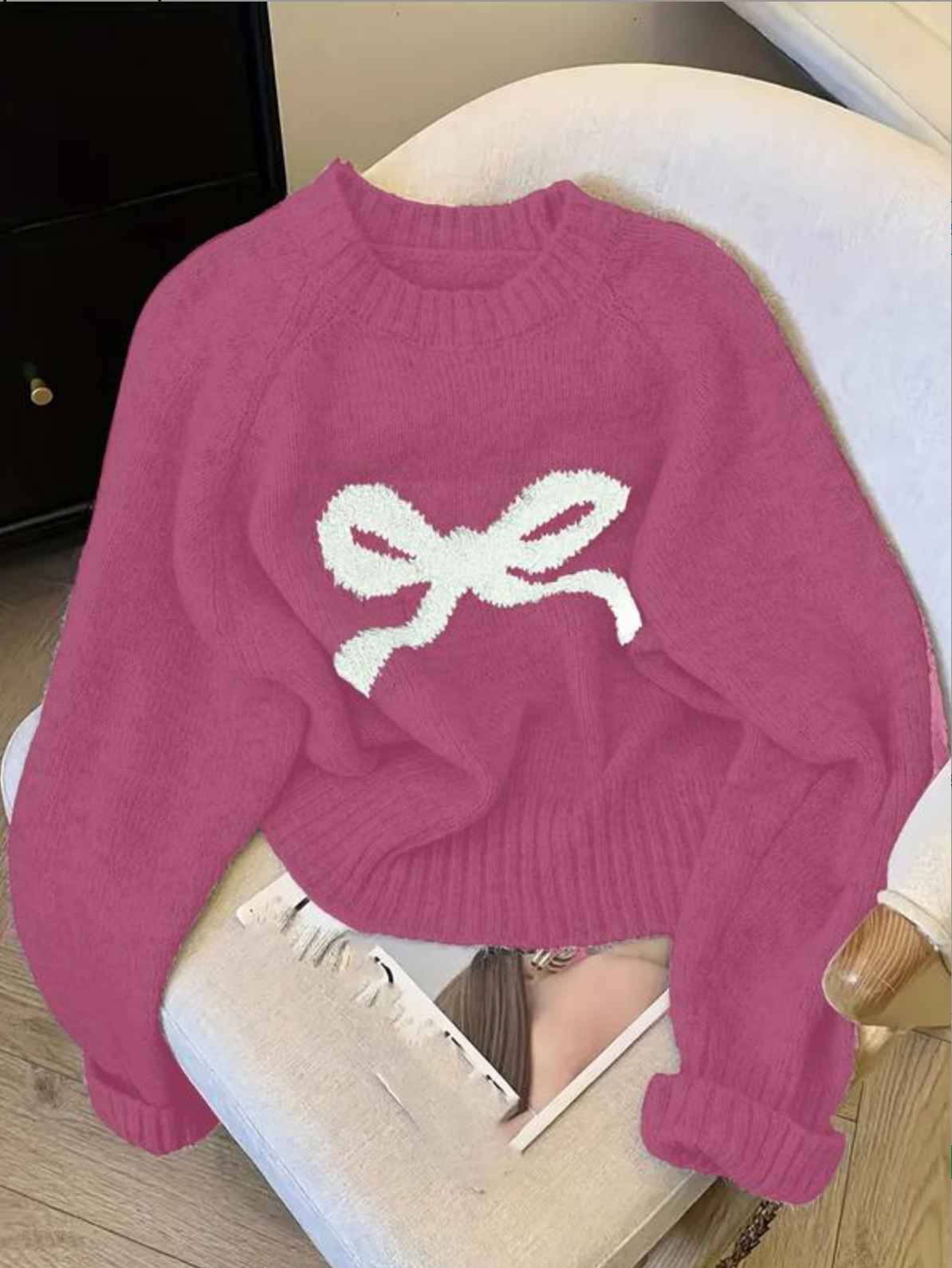Elegant Bow Knit Sweater