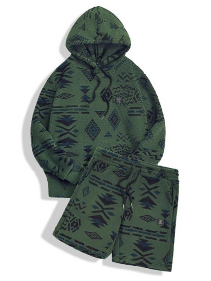 Men’s Cozy Hoodie and Shorts Set