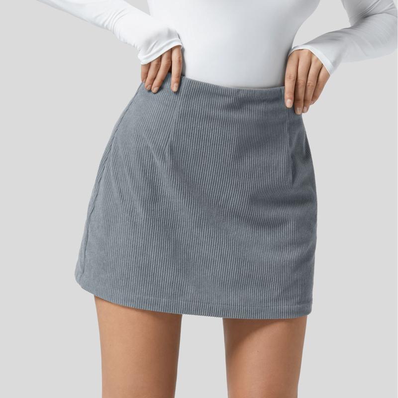 High Waisted Corduroy Casual Skirt