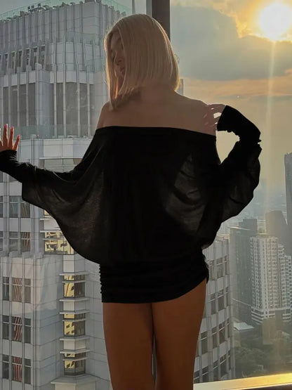 Women's Sheer Ruched Party Dress