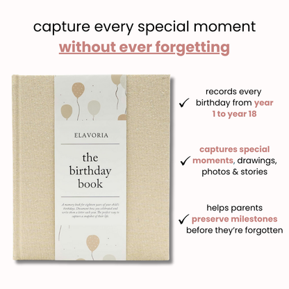 Birthday Memory Book - Baby Journal