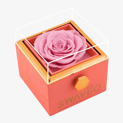 Eternal Rose Box with Engraved Necklace
